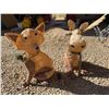 Image 2 : Lit Burlap Fox and Moose Holiday Decor Pair