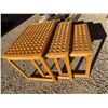 Image 3 : Wood Slat Nesting Tables, Set of Three
