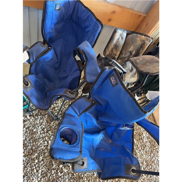 3 Folding Camp Chairs Assorted Colors