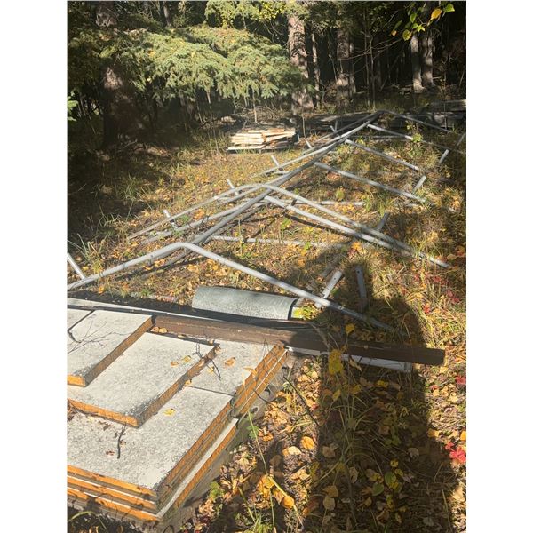 Metal Collapsing Garage Frame 9x19 Ft, No Sides