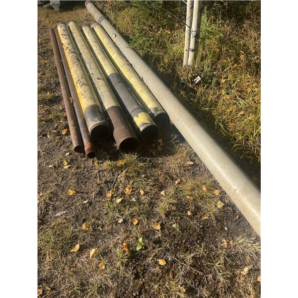 Steel Pipe, 6-In & 3-In, 7 Pieces