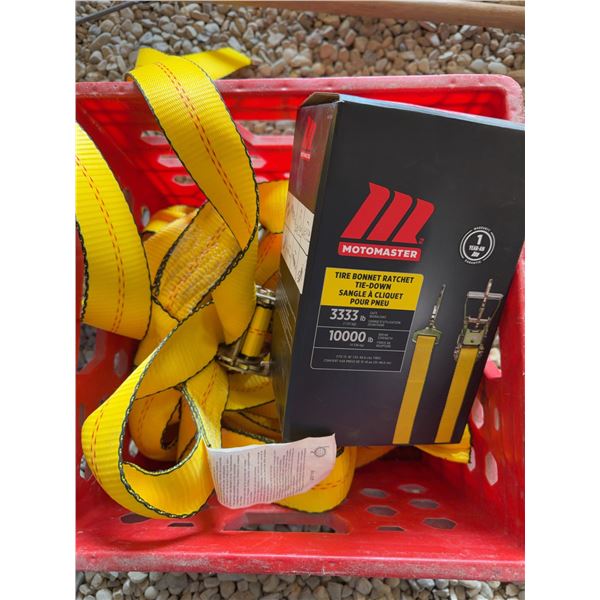 MotoMaster Tire Bonnet Ratchet Tie-Down Set