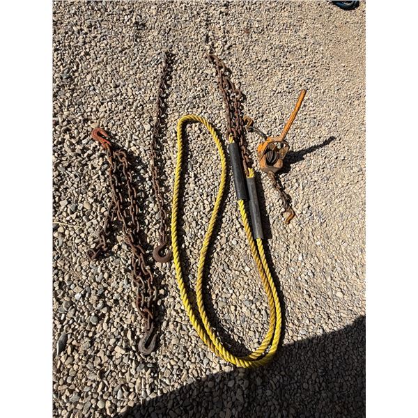 Heavy-Duty Chain Come Along With Hooks Set