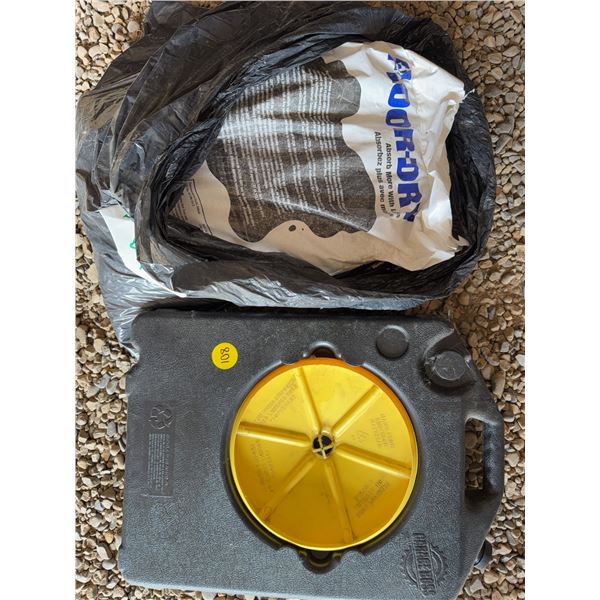 Floor-Dry Absorbent & GarageBOSS Oil Drain Pan