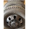 Image 7 : GM Dually Set of 6: 4 Back Tire Firestone LT235/80R17 Studded Winter Tires, 2 Front Tires, Plus Rims
