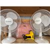 Image 1 : Pair Classic Table Fans With Electric Stapler