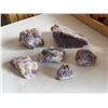 Image 1 : Six Amethyst Mineral Specimens