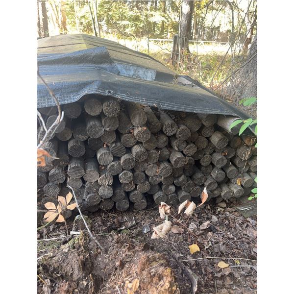 Approx. 200 8'x2.5" Wooden Landscaping Dowels