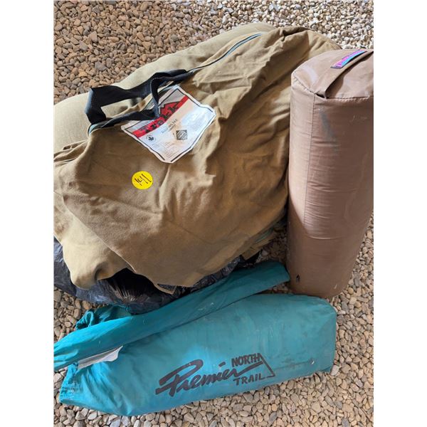 Trek Caribou II Sleeping Bag, Therm-a-Rest Mat and tent