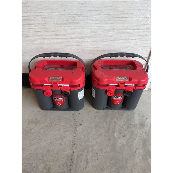 Optima AGM Batteries, Charged, Ready