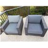 Image 1 : Outdoor Woven Lounge Chairs with Cushions