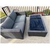 Image 1 : Patio Love Seat With Cushions and Table