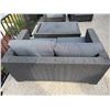 Image 6 : Patio Love Seat With Cushions and Table