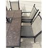 Image 3 : Outdoor Patio Table Set With Umbrella, 6 Chairs