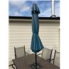 Image 4 : Outdoor Patio Table Set With Umbrella, 6 Chairs
