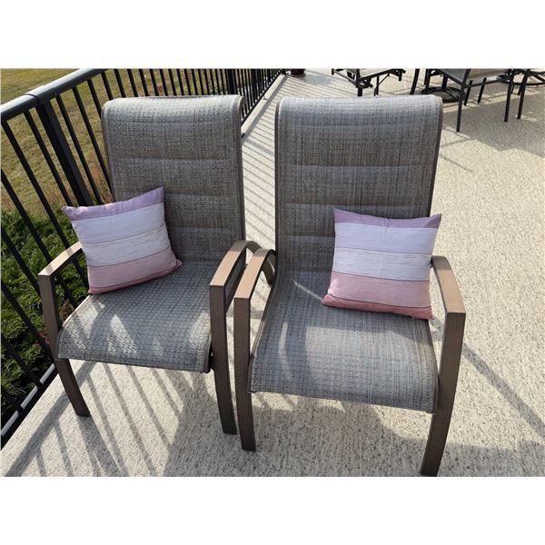 Patio Chairs with Accent Pillows