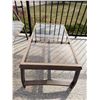 Image 2 : Patio Love Seat With Glass Patio Table Set