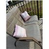 Image 3 : Patio Love Seat With Glass Patio Table Set