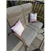 Image 5 : Patio Love Seat With Glass Patio Table Set