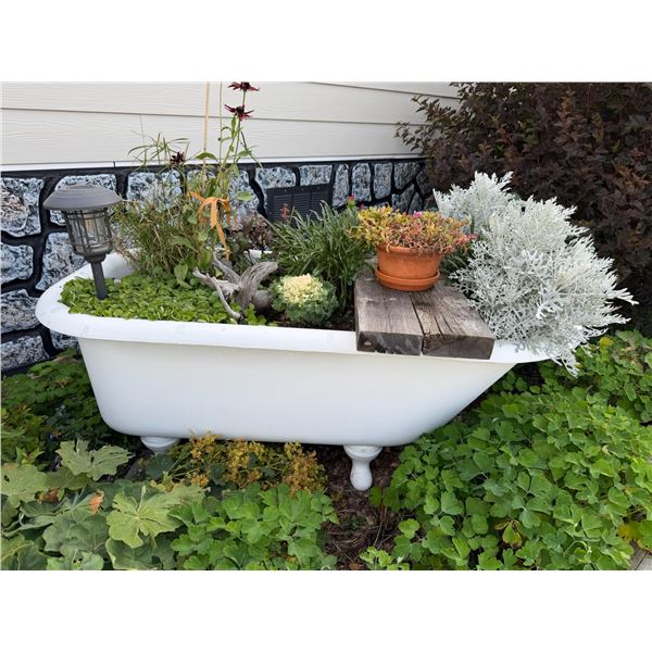 Vintage Clawfoot Bathtub Garden Planter