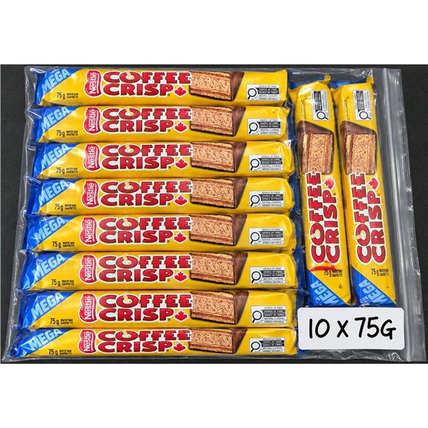 NestlÃ© Coffee Crisp Bars 9 xNestlÃ© MEGA Coffee Crisp Bars 10 x 75g 75g