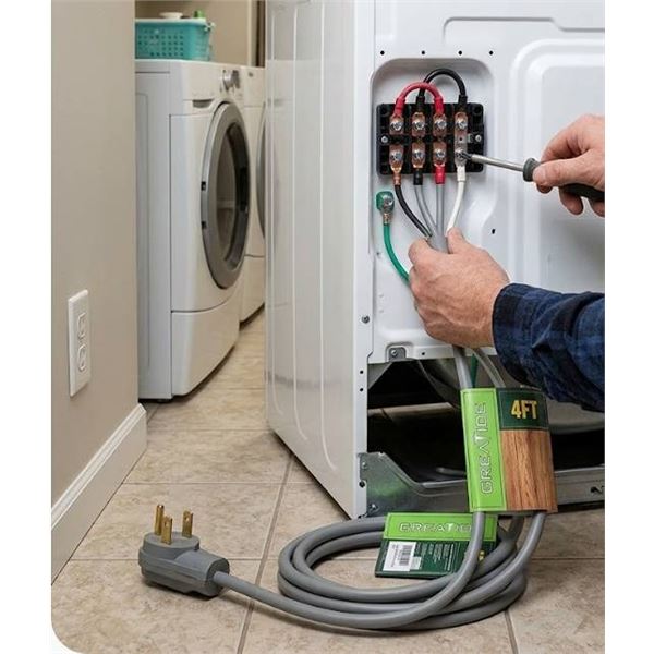 GREATIDE 4ft Power Cord NEMA 10-30 Plug 30A 125V