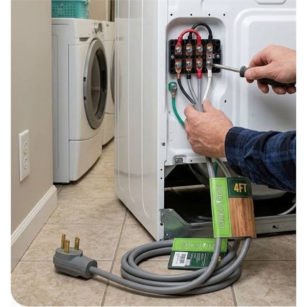 GREATIDE 4ft Power Cord NEMA 10-30 Plug 30A 125V