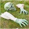 Image 1 : Prextex Halloween Zombie Arm With Face Lawn Stake