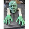 Image 3 : Prextex Halloween Zombie Arm With Face Lawn Stake