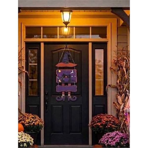 Halloween Witch Hanging Decor Sign