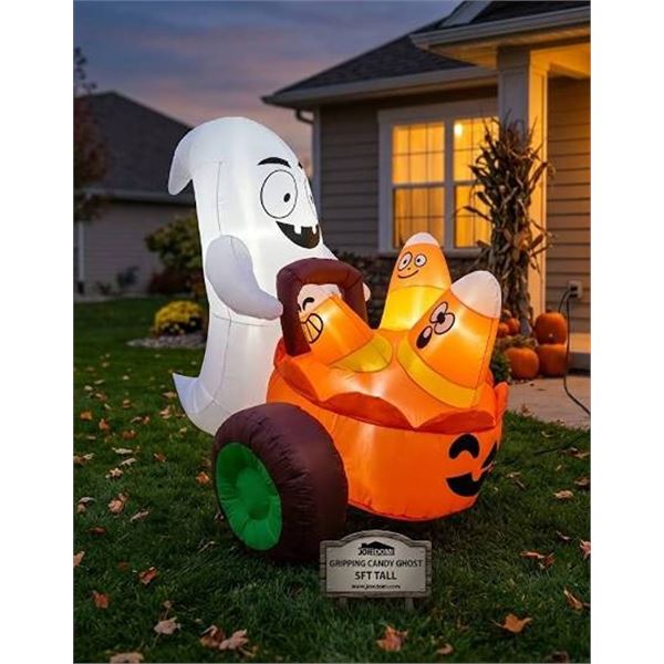 Joiedomi 5ft LED Gripping Candy Ghost Inflatable