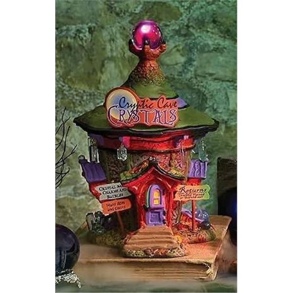 Department 56 Snow Village Halloween Cryptic Cave Crystals Lit Building, 7.68 Inch, Multicolor