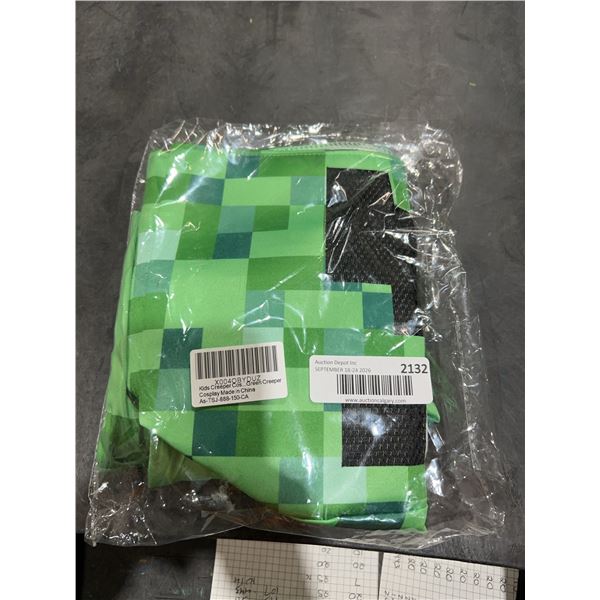 Kids Green Creeper Cosplay Costume