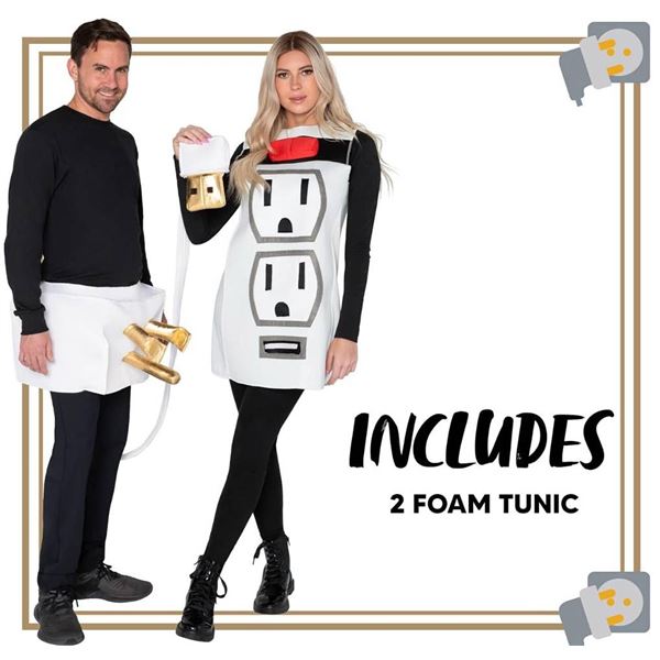 Plug & Socket 2-Piece Foam Adult Costume Set