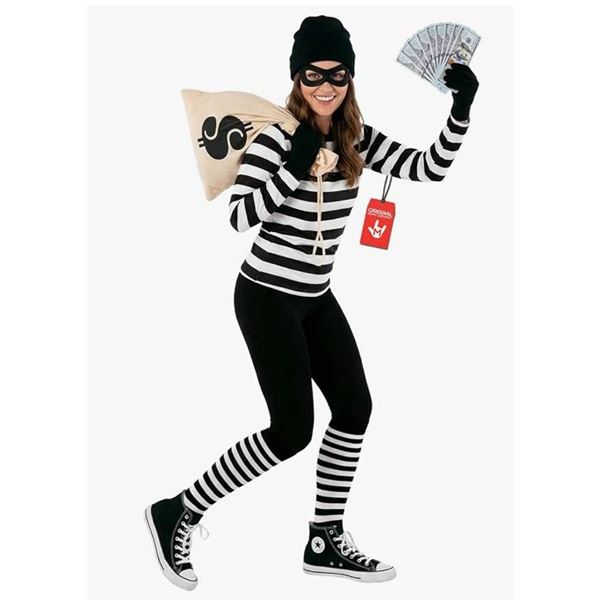 MorphCostumes Striped Burglar Costume Adult M
