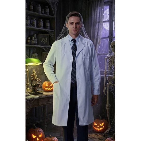 ZHTRKLJK White Lab Coat Size XL Cotton Blend