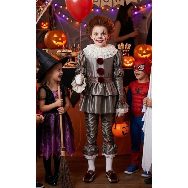 Puppyhao Kids Clown Costume with Props Size 150