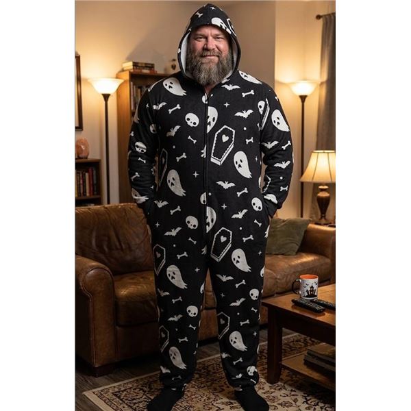 Halloween Print Adult Onesie Size XL
