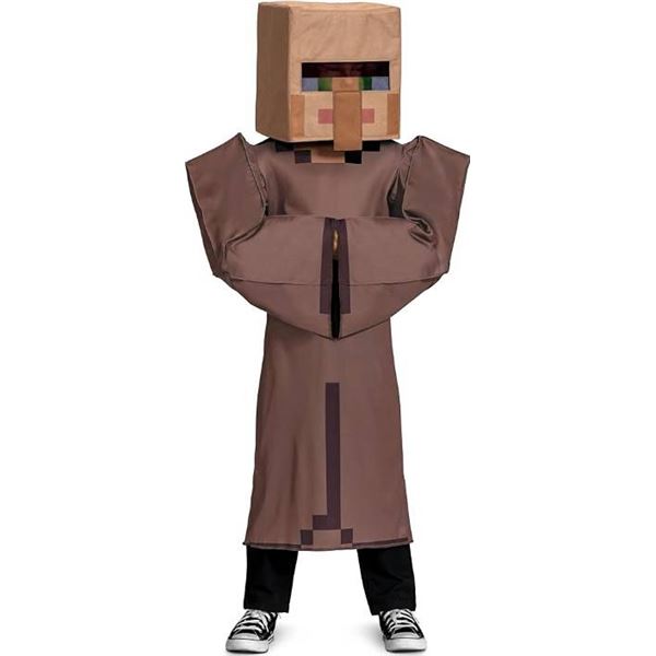 Unisex Kids Brown Costume With Pixel Mask L-XL