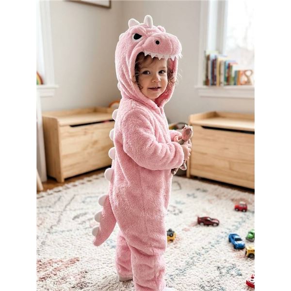 Pink Dinosaur Infant Fleece Costume with Tail