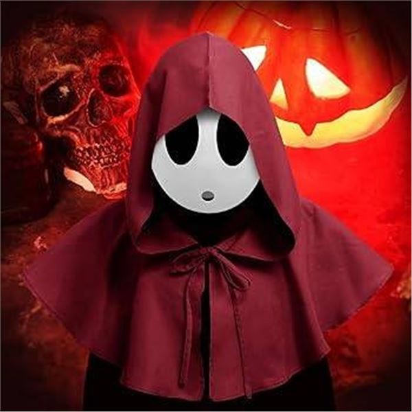 Puppyhao Shy Guy Costume Red Cape and Mask