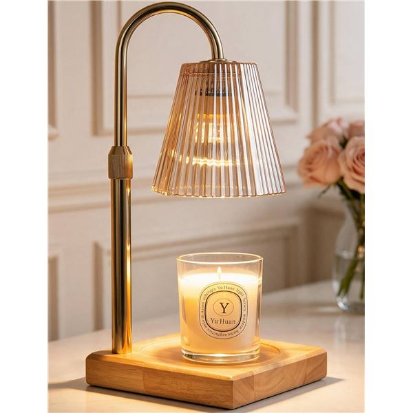 Gold Dimmable Candle Warmer Lamp with Timer