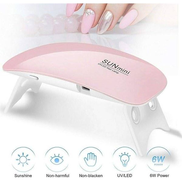 SUNmini 48W UV LED Nail Lamp, New, White
