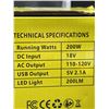 Image 4 : 200W Power Inverter Set Of 2 With LED Light