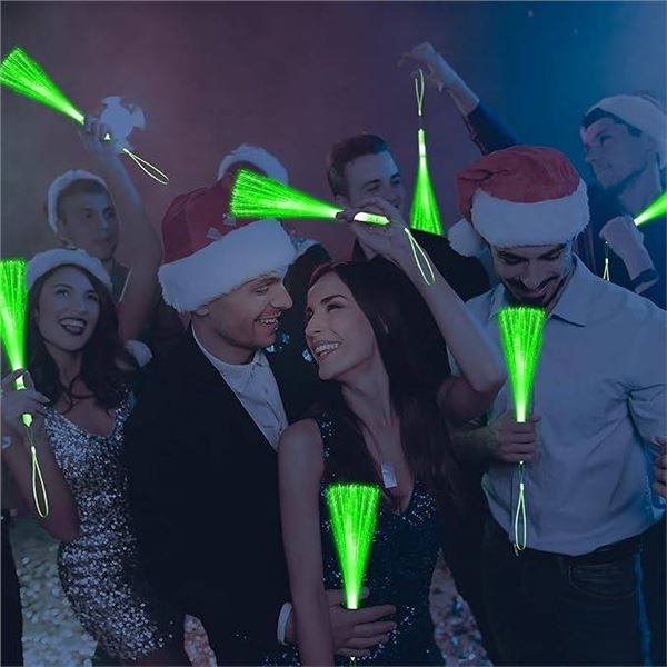 YOFObu 30 Fibre Optic Wands Green Handles
