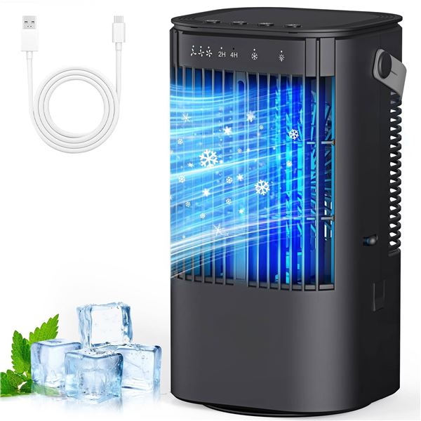 YP2306 Black Portable Air Cooler Fan 3-Speed