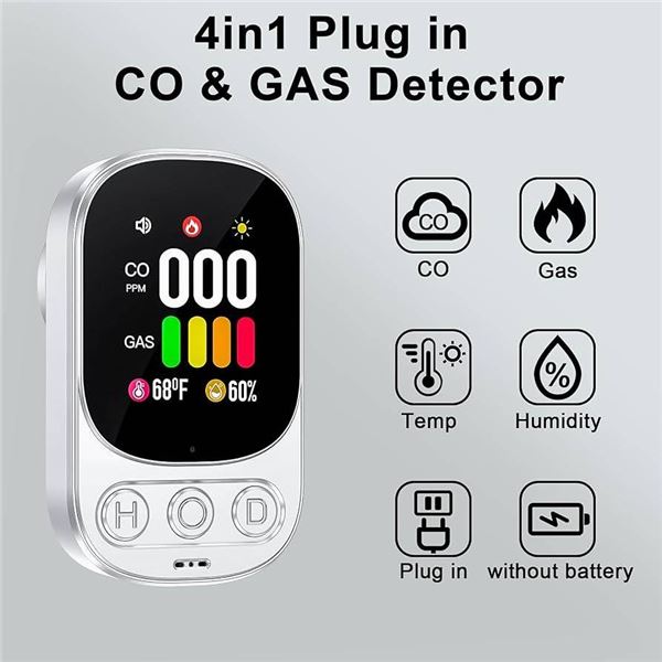 HD08-G Carbon Monoxide Gas Alarm 2 Pack
