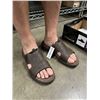 Image 1 : Prospector Men's Brown Slide Sandals Size 10