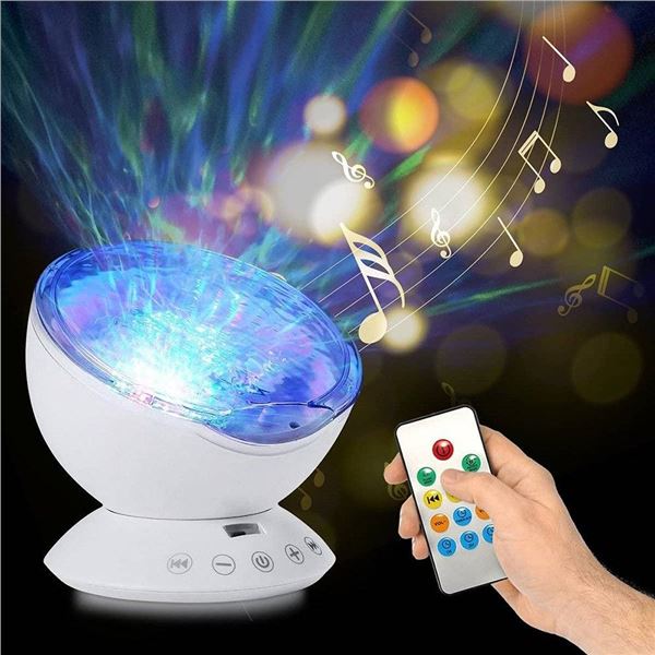 Ocean Wave Projector LED Light Lamp Remote