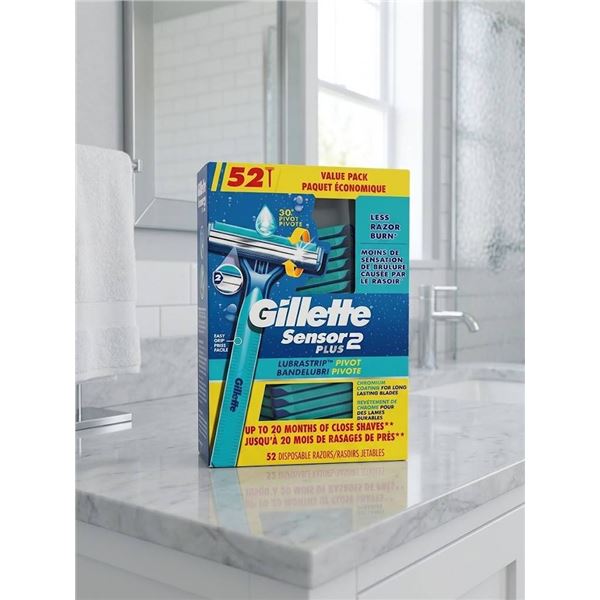 Gillette Sensor2 Plus Disposable Razors 52 Pack